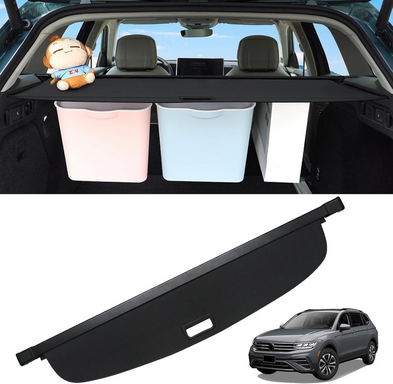 Sze Cargo Cover for VW Tiguan 2018-2024 Accessories Retractable Trunk Cover Black Rear Trunk Security Cover Shielding Shade Waterproof-New Upgrade - Image 1